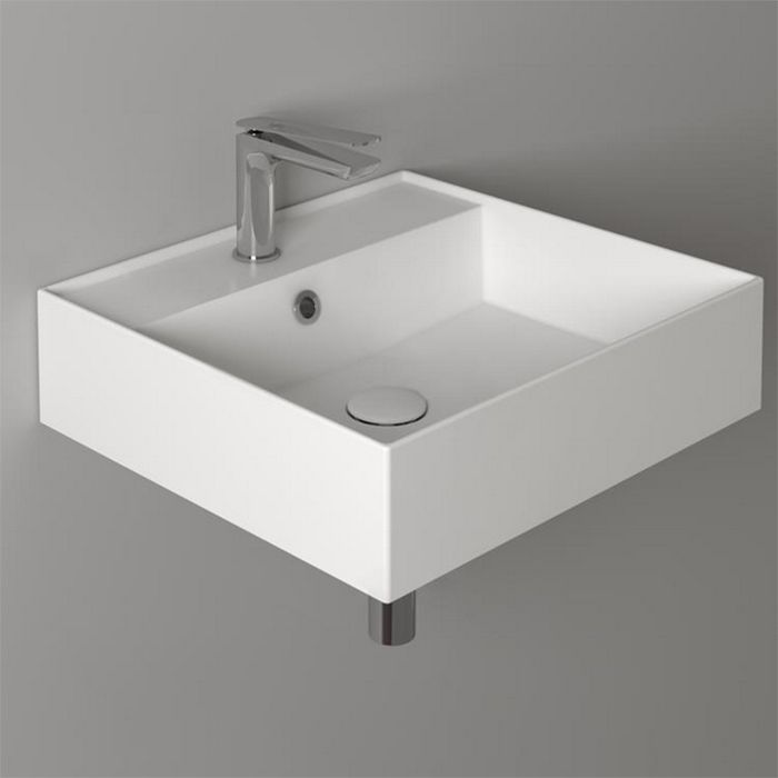 SIMAS AGILE Раковина подвесная 51х46 см, с переливом, с 1 отв под смеситель,цвет белый матовый