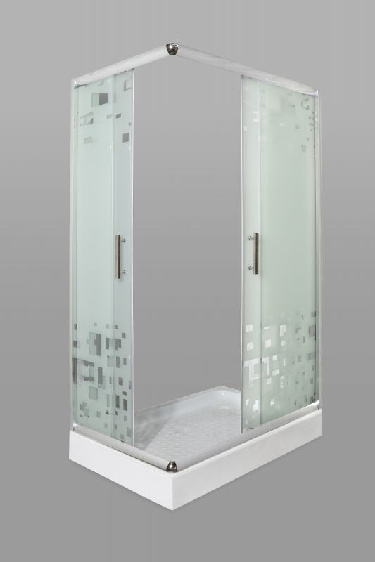 Душевой уголок Parly ZQ121 R 120х195 профиль Полированный алюминиевый стекло матовое