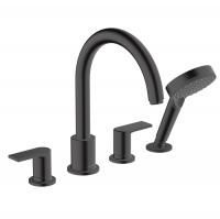 Смеситель для ванны и душа, Hansgrohe, Vernis, 2 потребителя, тип открывания воды-рычажный, тип регулирования воды-керамическая кран-букса, монтаж-на борт ванны, отверстия для монтажа-4, вынос излива, мм-211, ручной душ-в комплекте, тип струи ручного душа Смеситель для ванны и душа, Hansgrohe, Vernis, 2 потребителя, тип открывания воды-рычажный, тип регулирования воды-керамическая кран-букса, монтаж-на борт ванны, отверстия для монтажа-4, вынос излива, мм-211, ручной душ-в комплекте, тип струи ручного душа