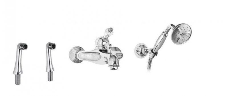 Смеситель на борт ванны в комплекте с ручным душем VINTAGE-PBVM-Sw
