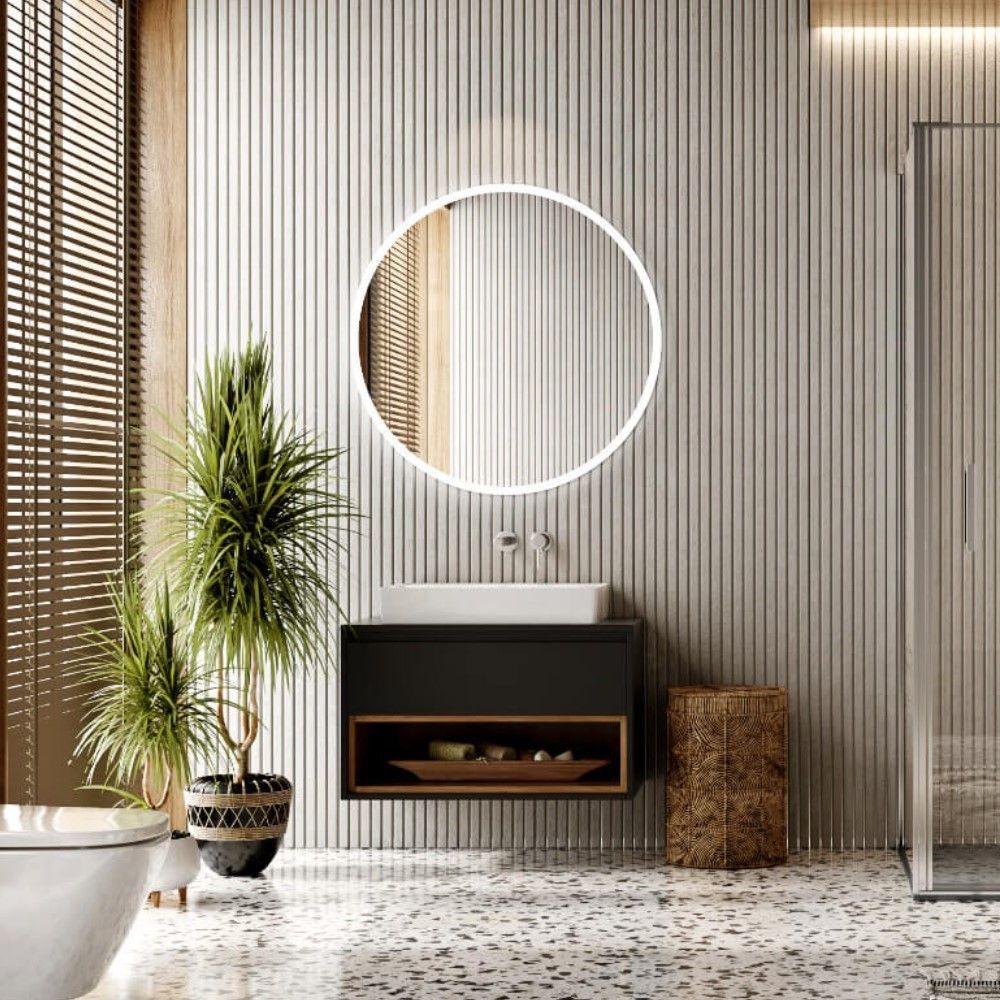 Зеркало круглое EXCELLENT Lumiro D=80 (белый мат) Зеркало круглое EXCELLENT Lumiro D=80 (белый мат)