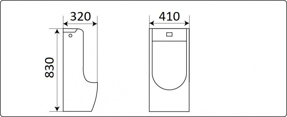 Писсуар подвесной CeramaLux X529S Писсуар подвесной CeramaLux X529S