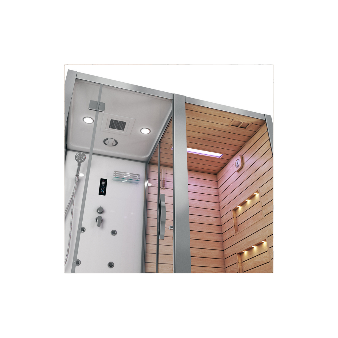 Сауна ALBANO-R White комбинированная 2в1 Cerutti SPA 1800x1100x2230 мм Сауна ALBANO-R White комбинированная 2в1 Cerutti SPA 1800x1100x2230 мм