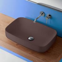 Kerasan Tribeca Раковина накладная 70х43см, без отв. под смеситель, цвет:Borgogna matt