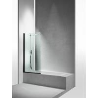 Шторка на ванну, VismaraVetro, Bathscreens LV, ширина, мм-800, высота, мм-1500, открывание-маятниковое, петли-слева, фурнитура-черный матовый, материал-стекло, цвет стекла-прозрачный, грязеотталкивающее покрытие-есть, вид грязеотталкивающего покрытия-TPA