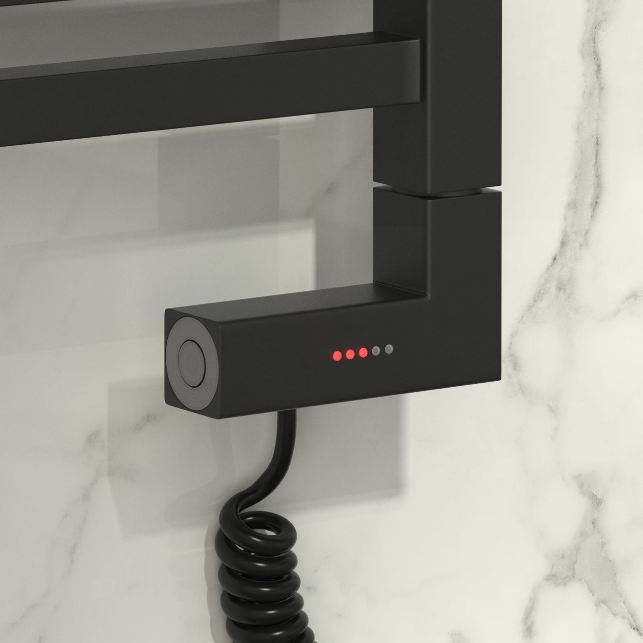 Полотенцесушитель электрический "ЦЕНТУРИОН 2.0" 1200х500 / МЭМ левый (МУАР Темный Титан)