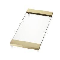 Decor Walther Classic Tab 37 Лоток универсальный 37x17см, прозрачное стекло, цвет: золото матовое