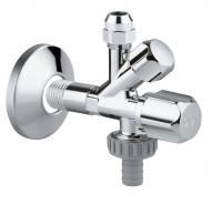 Вентиль угловой GROHE комбинированный 1/2 -3/8 для подключения смесителей, хром (22035000) Вентиль угловой GROHE комбинированный 1/2 -3/8 для подключения смесителей, хром (22035000)