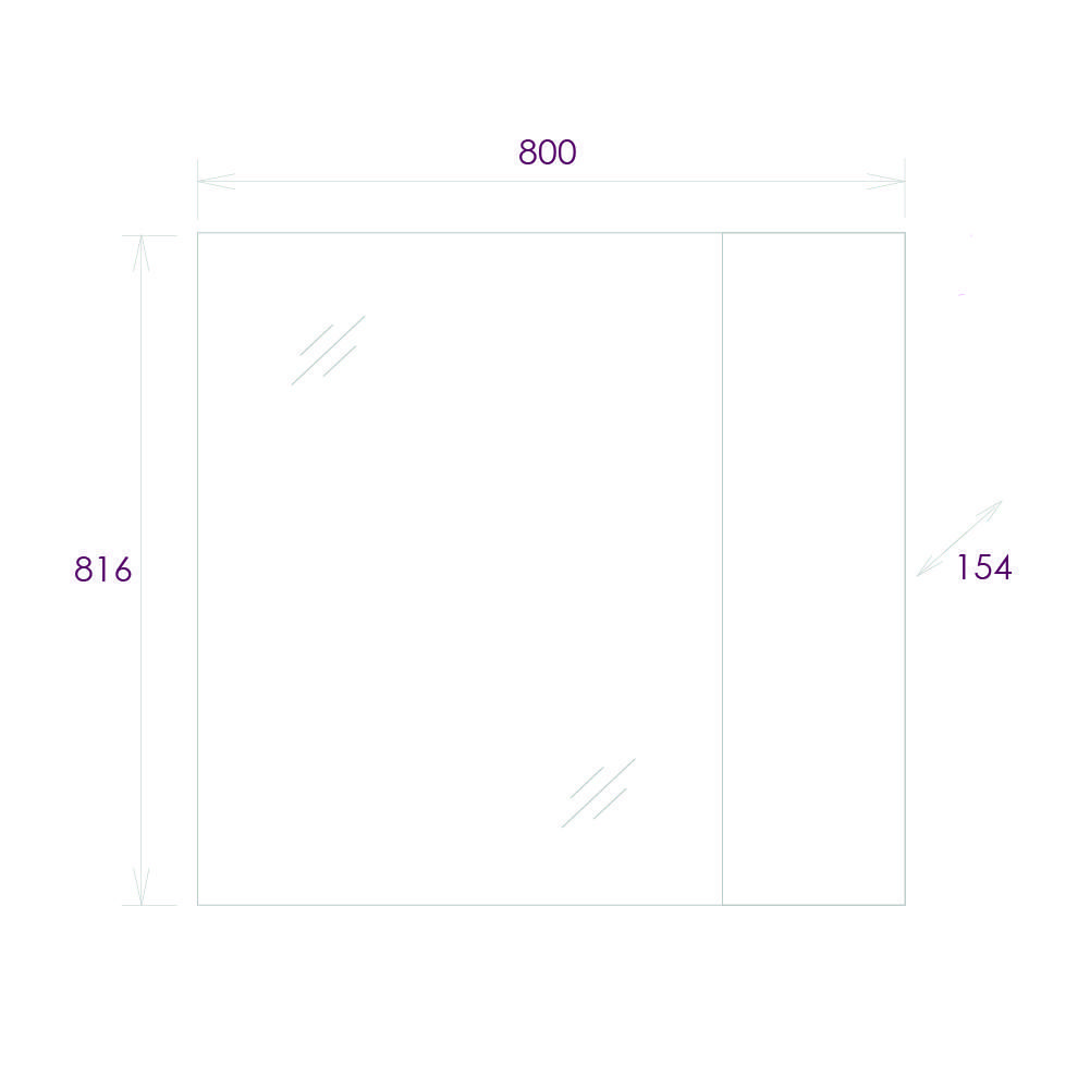 Шкаф-зеркало Onika Алеста 80 белый/камень светлый, правый