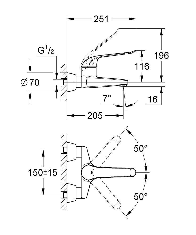 Смеситель для раковины GROHE Euroeco Special (вынос 204 мм, длина рычага 170 мм), хром (32778000) Смеситель для раковины GROHE Euroeco Special (вынос 204 мм, длина рычага 170 мм), хром (32778000)