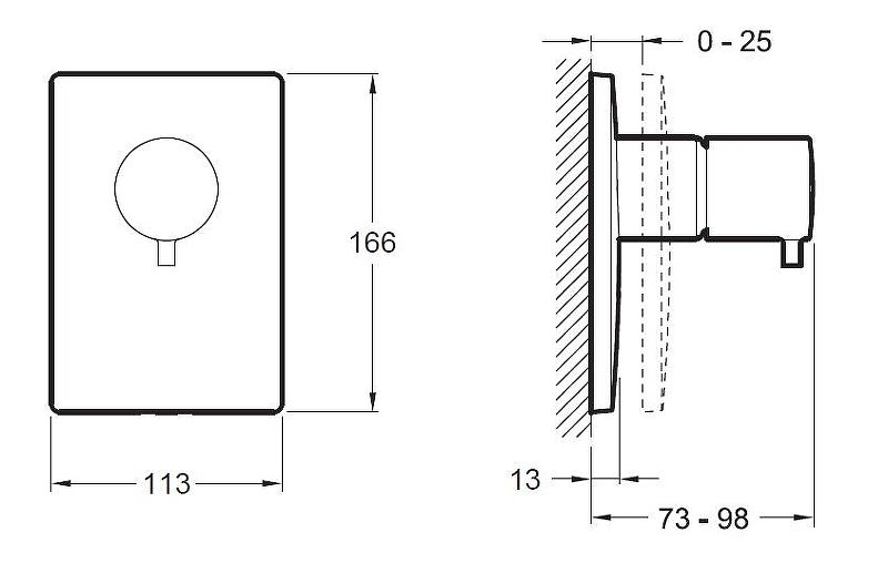 Смеситель для душа Jacob Delafon E8174-CP Хром, артикул E8174-CP