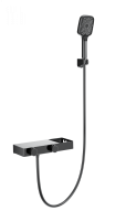 Смеситель для ванны с душем WONZON & WOGHAND Shelf, Темный графит (WW-B2551-BGG)