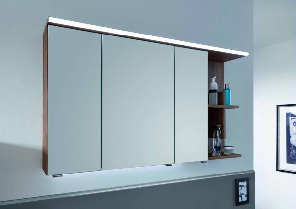 Puris Purefaction, зеркальный шкаф (3 двери) с LED подсветкой 1200 мм правый, цвет дуб чарлстон