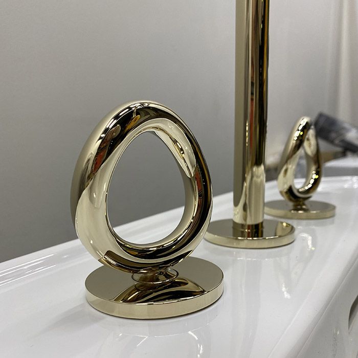 THG Collection O Смеситель для раковины, 3 отв., цвет: Soft gold