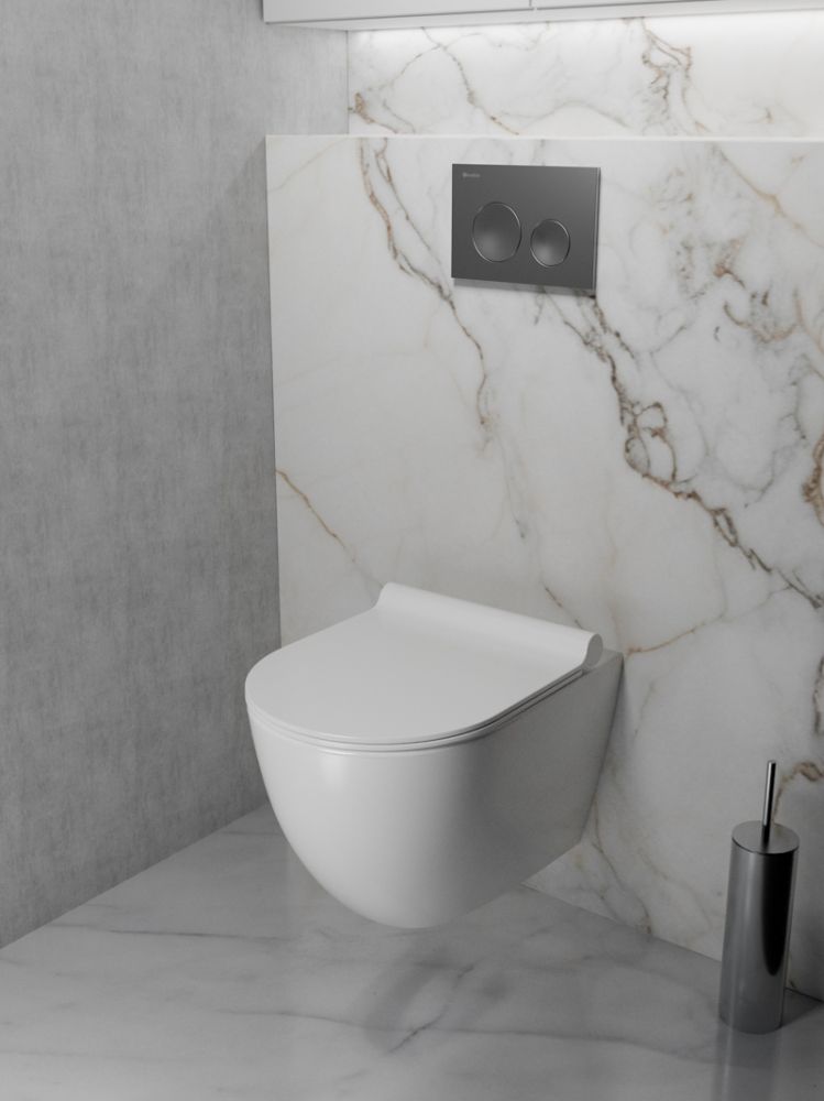 Клавиша смыва Knotlor BIS102GM, вороненая сталь