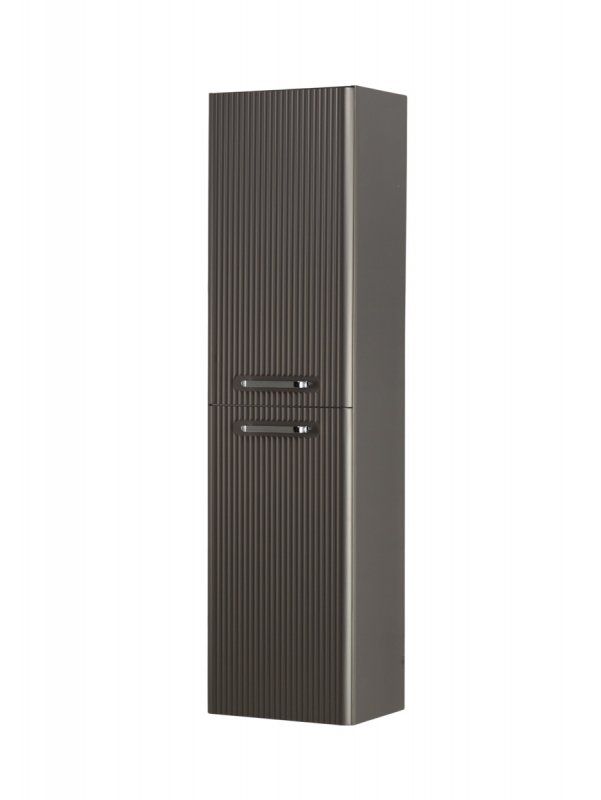 DUE Шкаф подвесной с двумя распашными дверцами с доводчиками, с двумя полками, универсальный, Bianco Lucido, 400x300x1500, DUE-1500-2A-SC-BL-P, артикул DUE-1500-2A-SC-BL-P