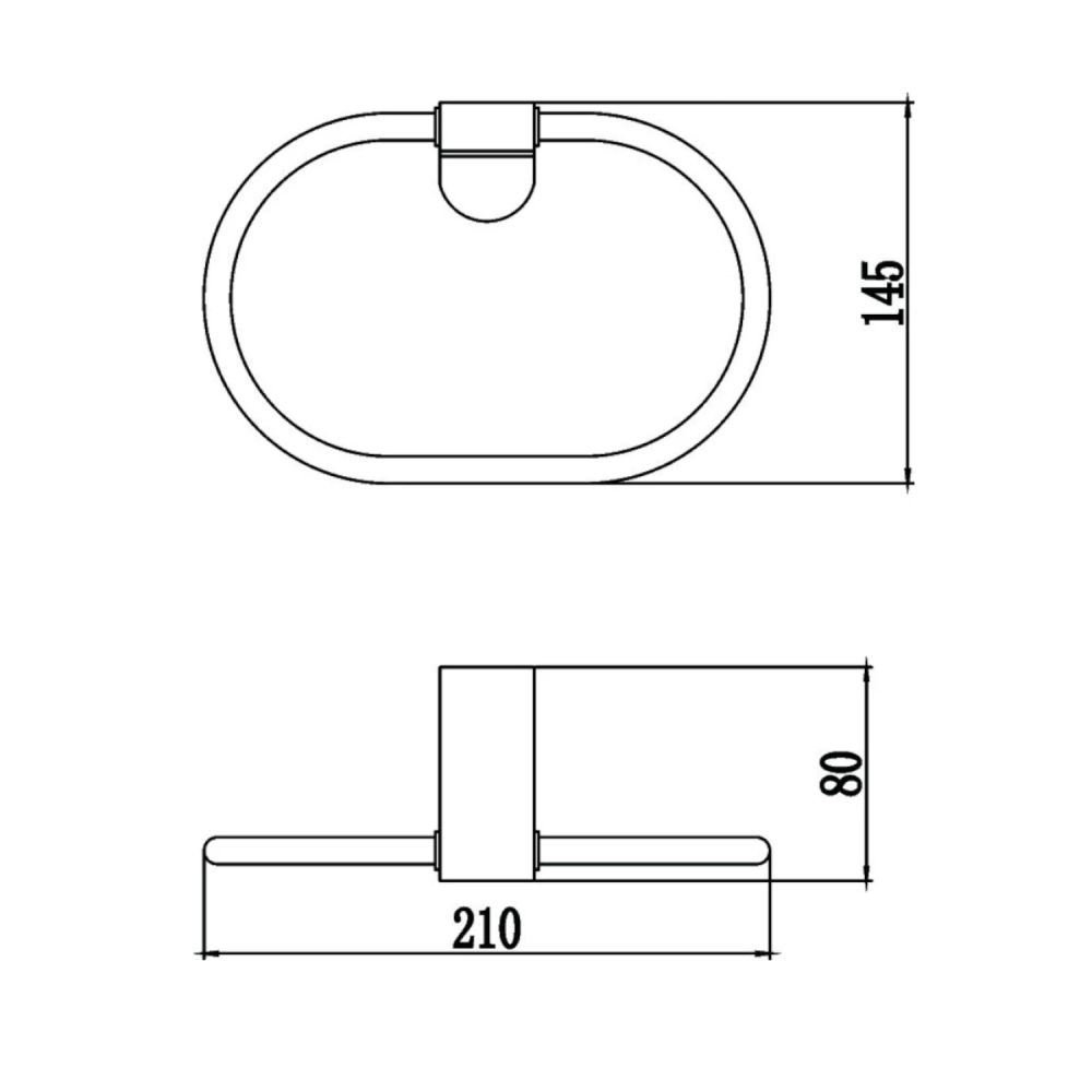 Полотенцедержатель Savol S-007363, хром