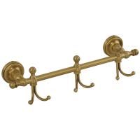 MIRELLA Планка с 3-мя двойными крючками L36 см, бронза