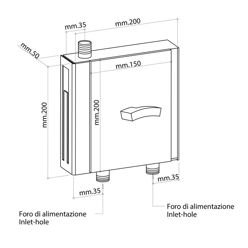 Bongio Acquaviva Встраиваемый смеситель без излива, цвет хром