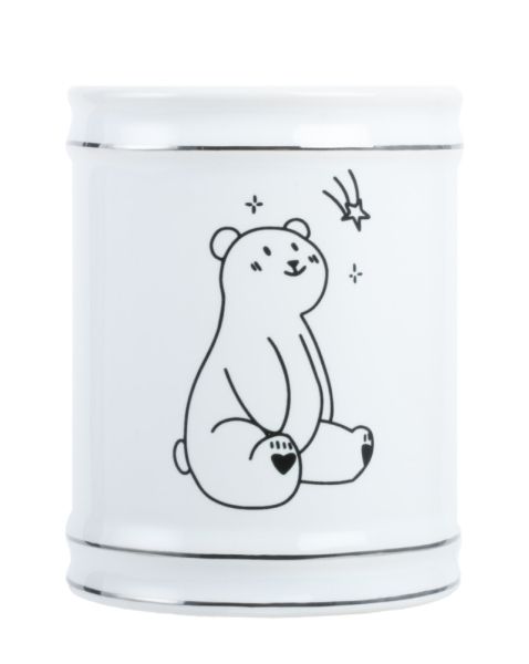 Стакан для зубных щеток Fixsen Teddy FX-600-3 Белый Черный