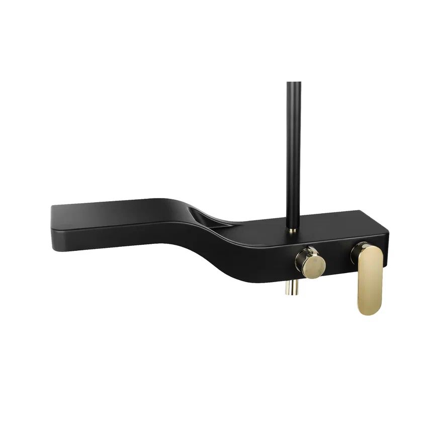 Душевая система Fixsen WAVE FX-9400B, черная+золото, артикул FX-9400B