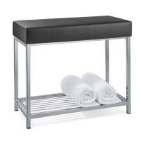 Decor Walther DW 77 Скамья с полочкой 60x30x52см, цвет: хром / черный