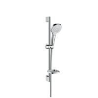 HG Croma Select E Vario Душевой набор: штанга 650mm, ручной душ 110, 3jet (Rain, IntenseRain, Turbo Rain), мыльница, шланг, цвет: белый/хром HG Croma Select E Vario Душевой набор: штанга 650mm, ручной душ 110, 3jet (Rain, IntenseRain, Turbo Rain), мыльница, шланг, цвет: белый/хром