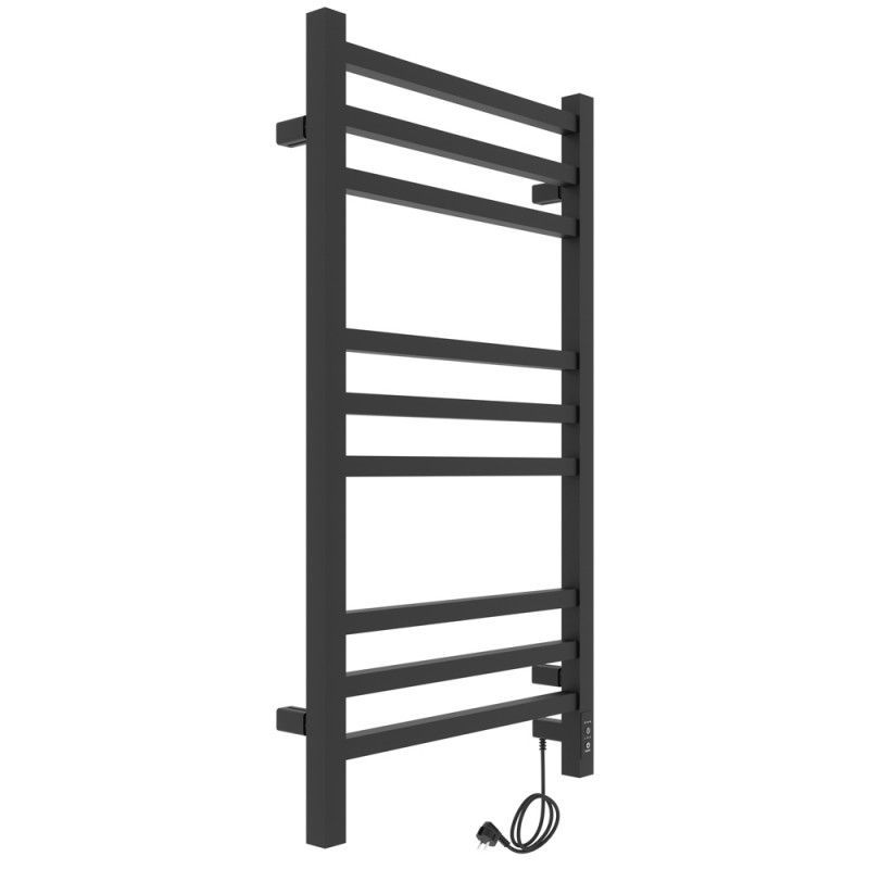 Полотенцесушитель электро "Астор ЧКЧ9 350х700", черный муар, правый