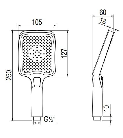 Смеситель для ванны с коротким изливом RUSH Thira (TR3635-44Grey), артикул TR3635-44Grey