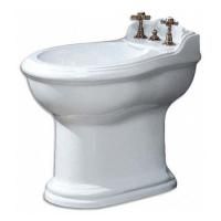 AZZURRA JUBILAEUM биде напольное приставное 59*40см с 3 отв под смеситель, цвет белый с креплением к полу