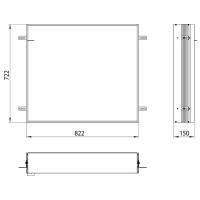 Emco Asis prime Встраиваемая рама для зеркального шкафа, B822xH722mm