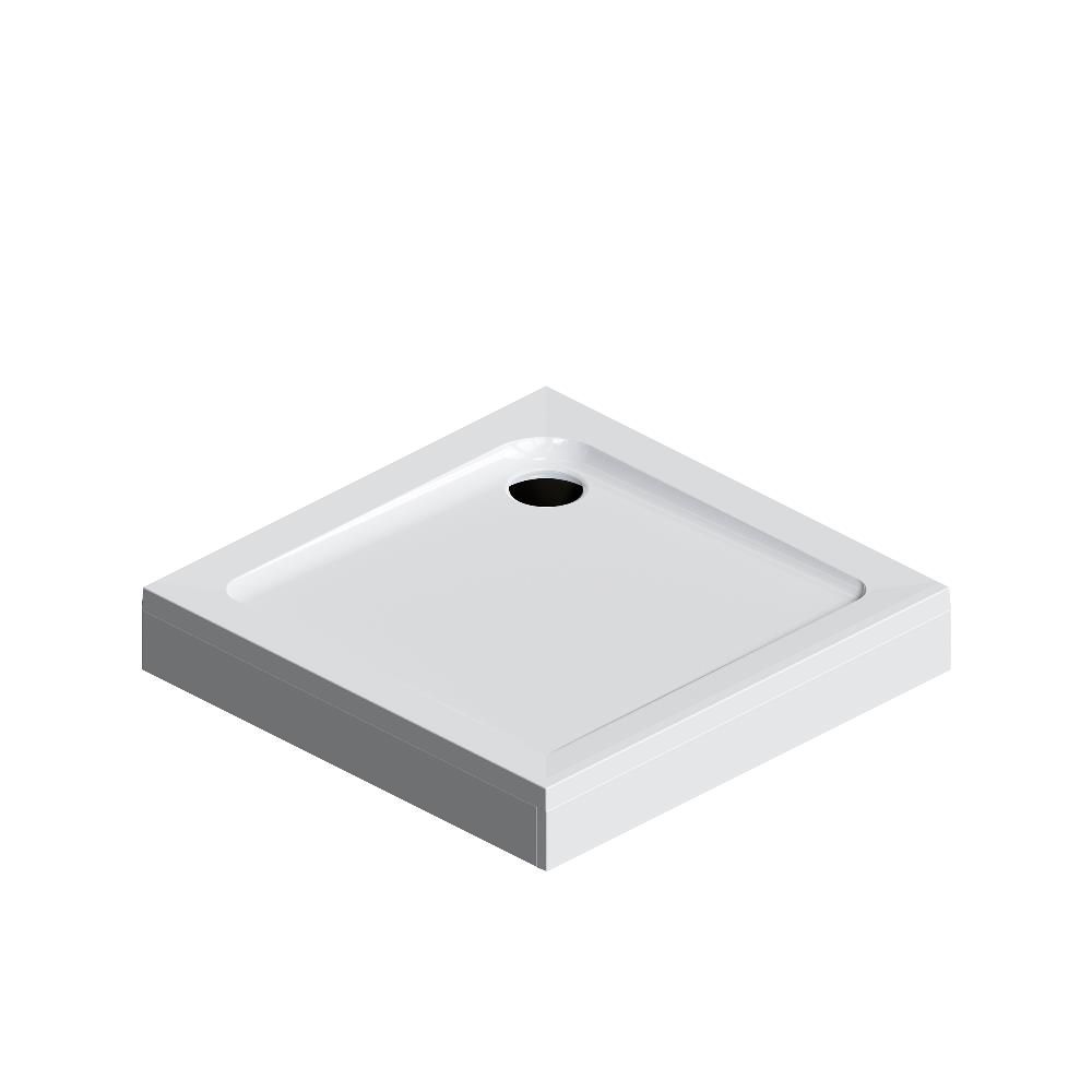 W90T-403-090W Gem, душевой поддон квадратный, 90х90 с сифоном, белый W90T-403-090W Gem, душевой поддон квадратный, 90х90 с сифоном, белый
