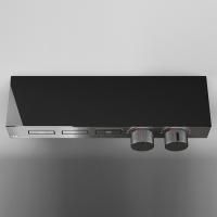 Gessi Hi-Fi Термостат для душа, с включением до 3 источников одновременно (внешняя часть), цвет: Black Metal Brushed PVD