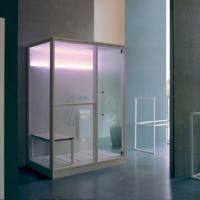 Effegibi H Large Хаммам с душем, угловой L.H., SX, 173x102xh220см, отделка: Soft Sand