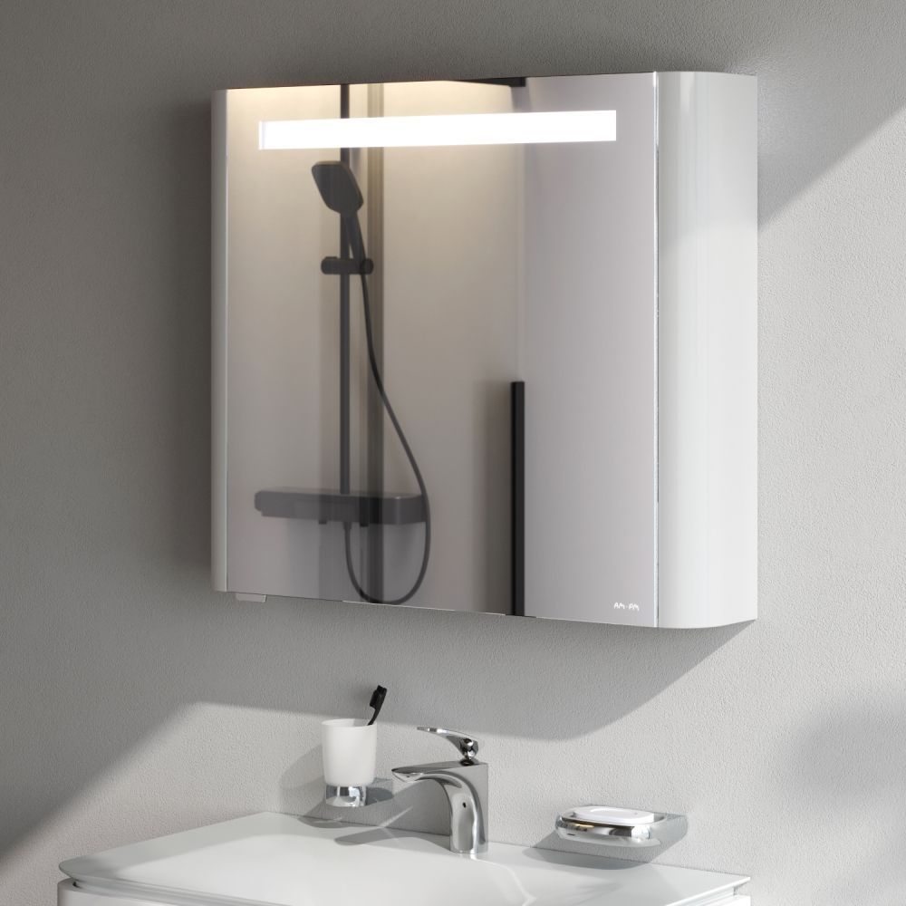 M30MCL0801WG Sensation, зеркало, зеркальный шкаф, левый, 80 см, с подсветкой, белый, глянец, шт M30MCL0801WG Sensation, зеркало, зеркальный шкаф, левый, 80 см, с подсветкой, белый, глянец, шт