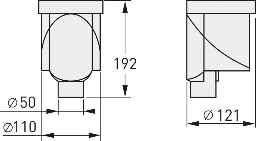 Вертикальный сифон Berges 48 л/мин
