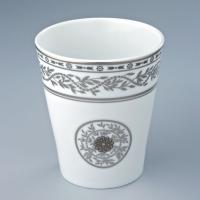 THG MARQUISE BLANC DECOR PLATINE Стакан керамический, настольный, декор платина, цвет белый