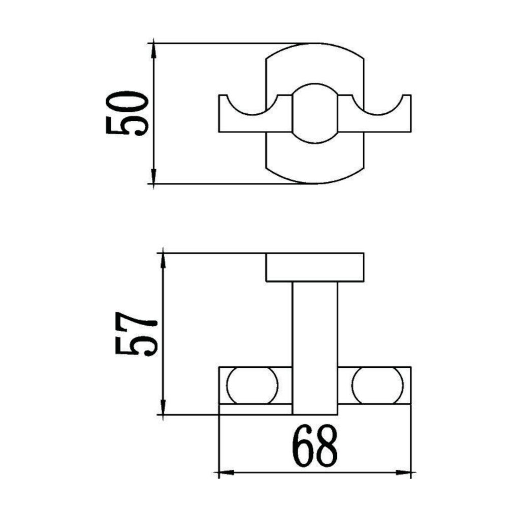 Крючок для ванной комнаты Savol S-009954, хром