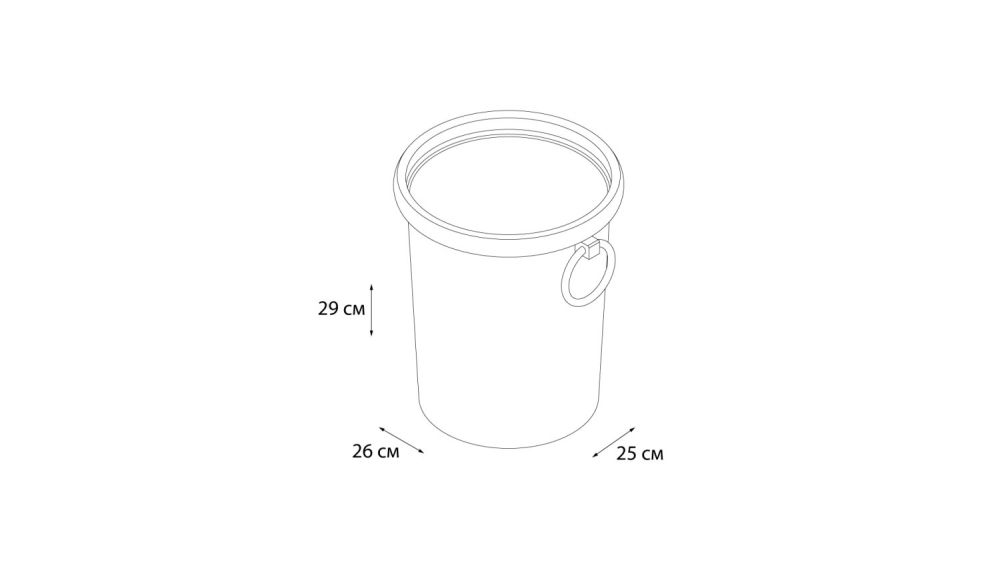 Ведро с кольцом Grampus GR-8389, 8,5 л, артикул GR-8389