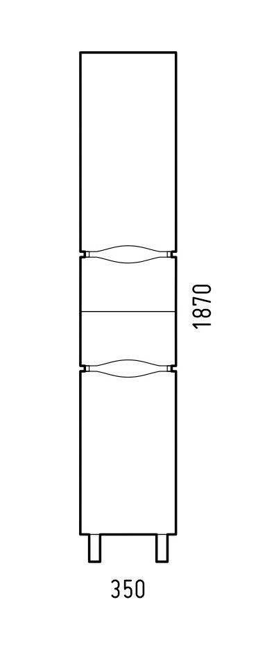 Шкаф-пенал "Бостон 35 Z2", корзина, антик