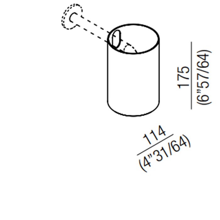 Agape Al dente Настенный кронштейн из нержавеющей стали, длина: 30см, цвет: глянец