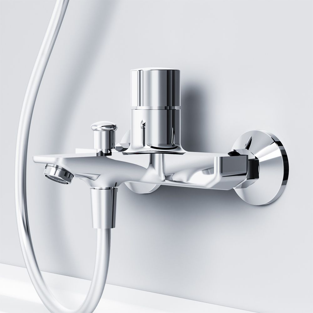 F85A10500 X-Joy, TouchReel смеситель д/ванны/душа, хром, шт. F85A10500 X-Joy, TouchReel смеситель д/ванны/душа, хром, шт.
