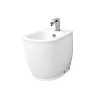 Artceram AZULEY  Биде напольное приставное 36*52см c креплением, с 1 отв под смеситель  цвет белый