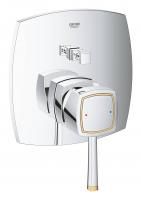 Смеситель однорычажный для ванны GROHE Grandera, квадратная розетка, хром золото (24068IG0) Смеситель однорычажный для ванны GROHE Grandera, квадратная розетка, хром золото (24068IG0)