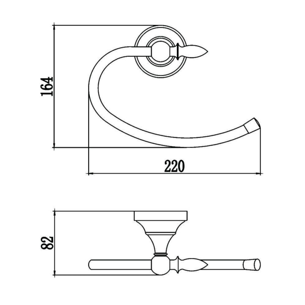 Полотенцедержатель Savol S-06860A, хром