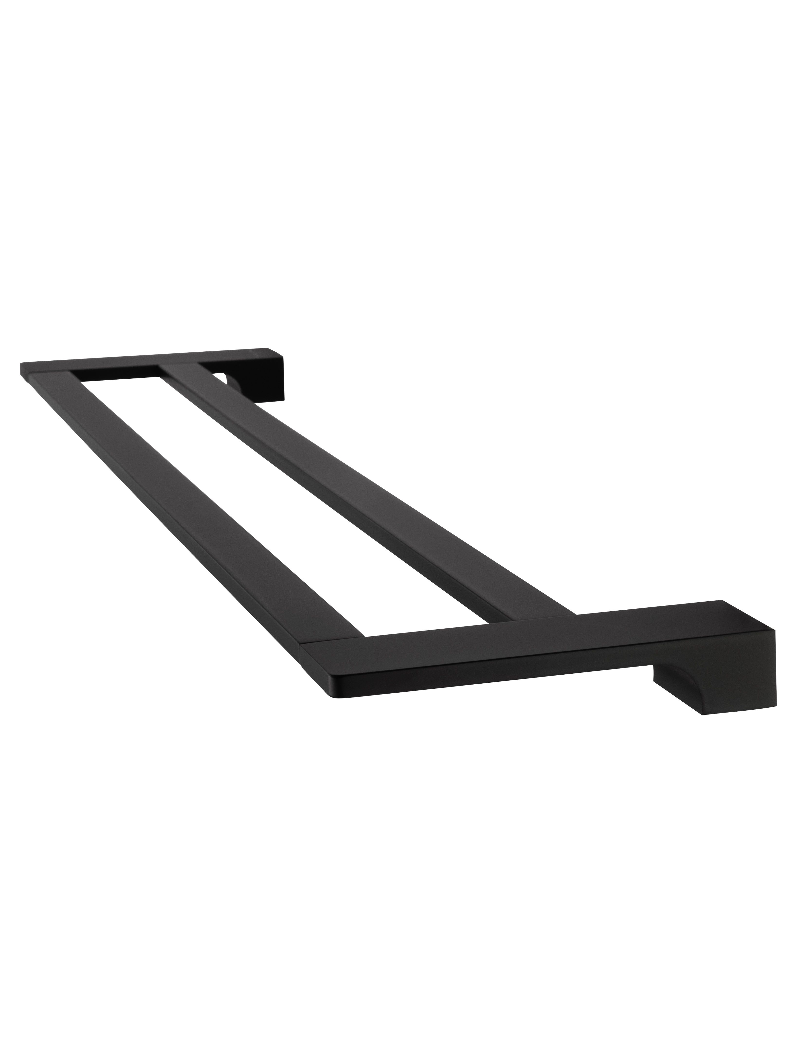 Полотенцедержатель двойной WONZON & WOGHAND ECLIPSE, Черный (WW-9111-BL)