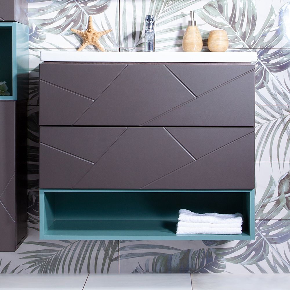 Ниша для тумбы Бриклаер КРИСТАЛЛ 80 см, муссон