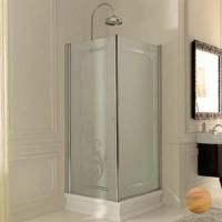 KERASAN Душ.ограждение DX h180см,дв.96+неподв.стена,для поддона 1336 80х96 DX,проф.бронза,мат.стекло