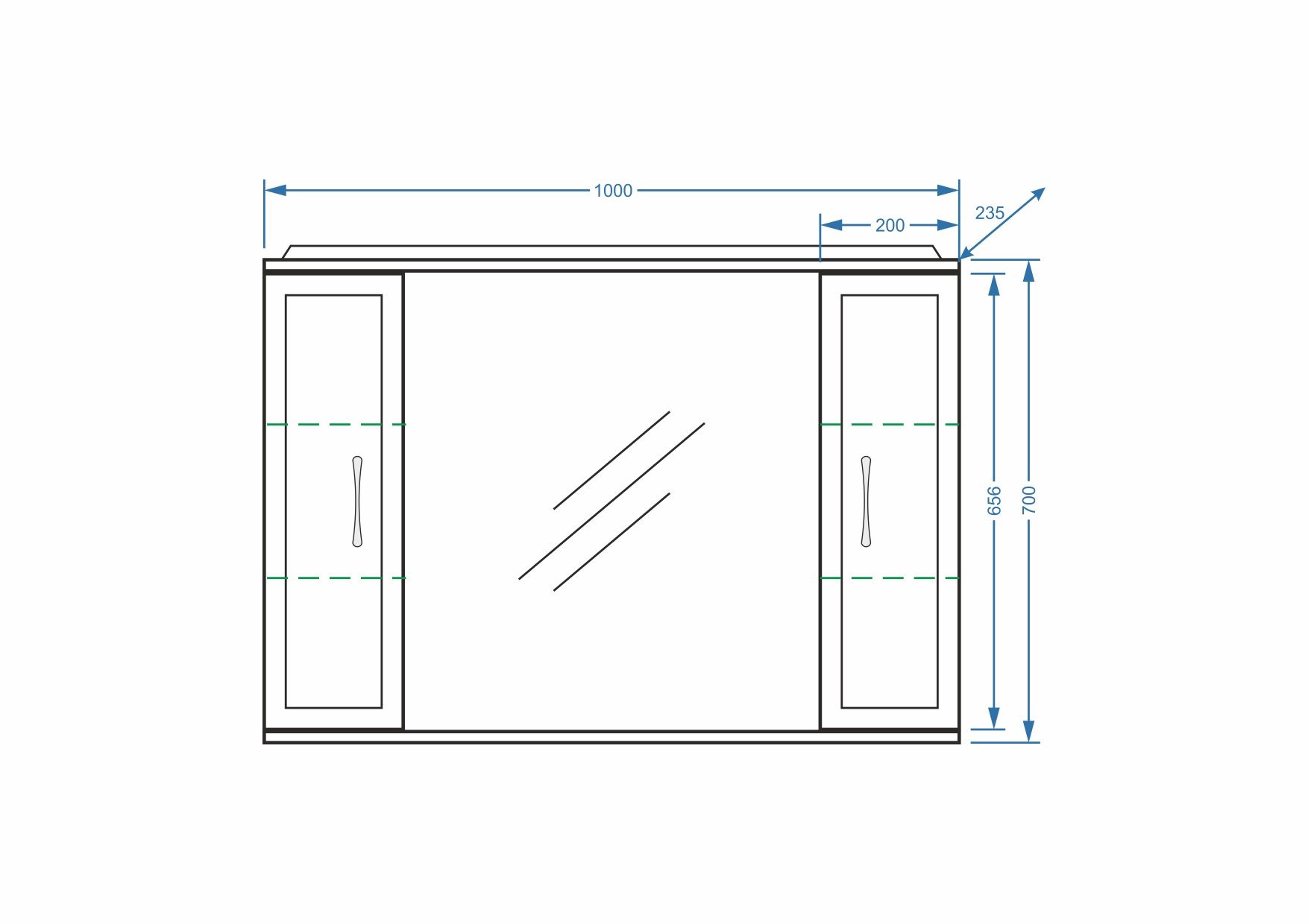 Зеркало-шкаф "Концепт 100/С"