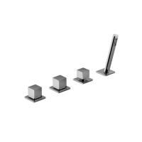 Fantini Mint Смеситель на борт ванны, на 2 источника, 4 отв., с ручн душем, без излива, цвет: хром